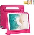 Dteck Kids Case for iPad 10.2 2021/2020/2019 - iPad 9th/8th/7th Generation Case for Kids, Shockproof Rugged Lightweight EVA Handle Stand Child Proof Kids Case for iPad 9/8/7 Generation 10.2 Inch,Rose