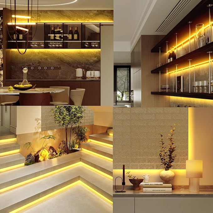 LED Strip Lights 100ft Dimmable 3000K Bright Warm White Strip Lighting, 30M 1800 LEDs 2835 Flexible Ribbon Light 12V LEDs Tape LED Lights for Bedroom Kitchen Home Decoration