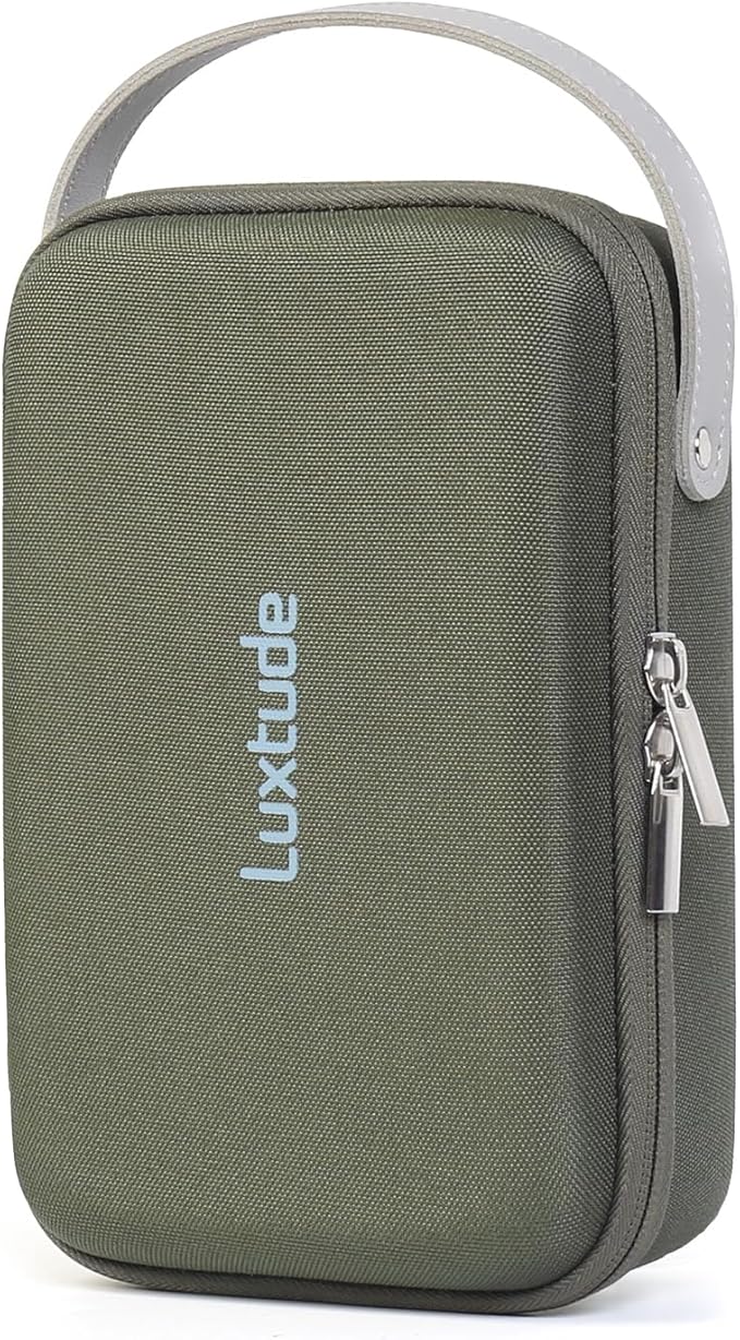 Luxtude Electronic Organizer Travel Case, Portable Tech Organizers, Hard Shell Zipper Case for Electronics, Travel Essentials, Black (External Size 8.5 x 5.9 x 2.5 Inch)