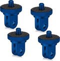 Frienda 4 Pieces Aluminum Camera Tripod Mount Adapter 1/4-20 Conversion Adapter for Tripod Compatible with GoPro Action Cameras and Other Standard 1/4 Accessories (Blue)