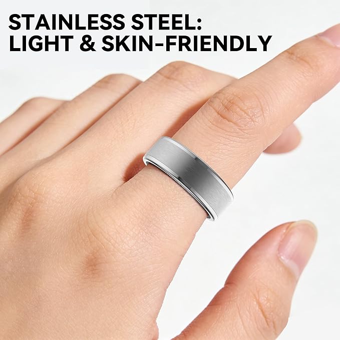 Smart Ring for Women Men,Fitness Ring with 24/7 Activity Tracking,Stress,Sleep Monitoring,No APP Subscription Fees,Compatible with iOS & Android, HarmonyOS Silver, 11#
