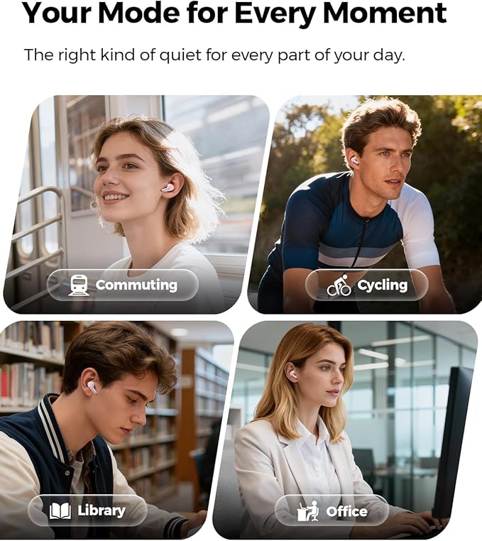 SoundPEATS C30 Hybrid ANC Earbuds, LDAC Hi-Res Audio, 52H Playtime, 52dB Adaptive Noise Cancelling Wireless Earbuds, 6-Mic Clear Call, 12mm Driver, Bluetooth 6.0, Multi-Point, IP54 - Pink