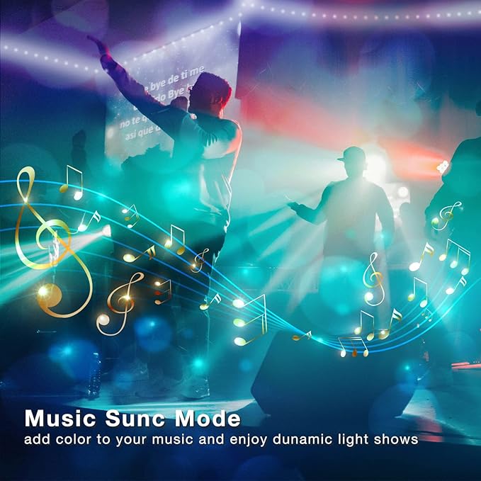 phopollo LED Lights for Bedroom 200ft, Music Sync Color Changing, Smart App Control with Remote, Ultra-Long LED Strip Lights for Party, Home Decoration.