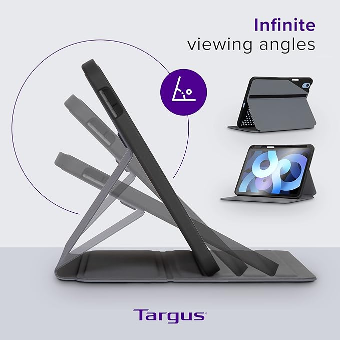 Targus Click-in iPad 10th Generation Case 2022 iPad 10.9 Inch Case, iPad 10 Case Shock Absorbing Tray Slim Protective Cover for 10.9” iPad 10th Gen 2022, Models A2696 A2757 A2777, Black (THZ932GL)