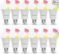XTREME Energizer Connect Smart A19 LED White & Multi-Color RGB Light Bulbs with Voice Control and Remote Access Through Your Smartphone | Compatible with Alexa and Google Assistant (12 Pack)
