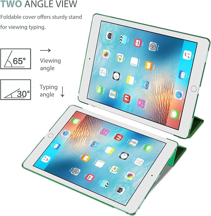 ProCase Smart Case for iPad Pro 12.9 Inch 1st and 2nd Generation (2015 and 2017 Model), Stand Cover Support Auto Sleep/Wake -Green