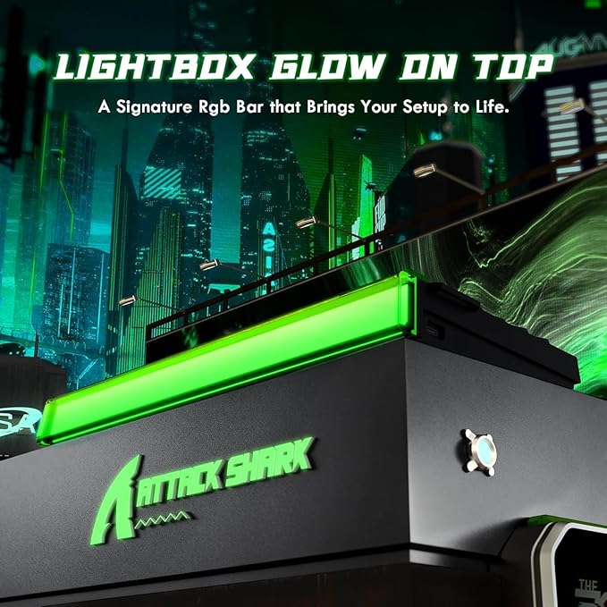 ATTACK SHARK R85 HE Wired 75% Hall Effect Rapid Trigger Mechanical RGB Gaming Keyboard with 8K Polling,0.05mm RT Accuracy,0.08MS Latency,Magnetic Switch,5 Layer Sound Damped,Driver for PC Mac(Green)