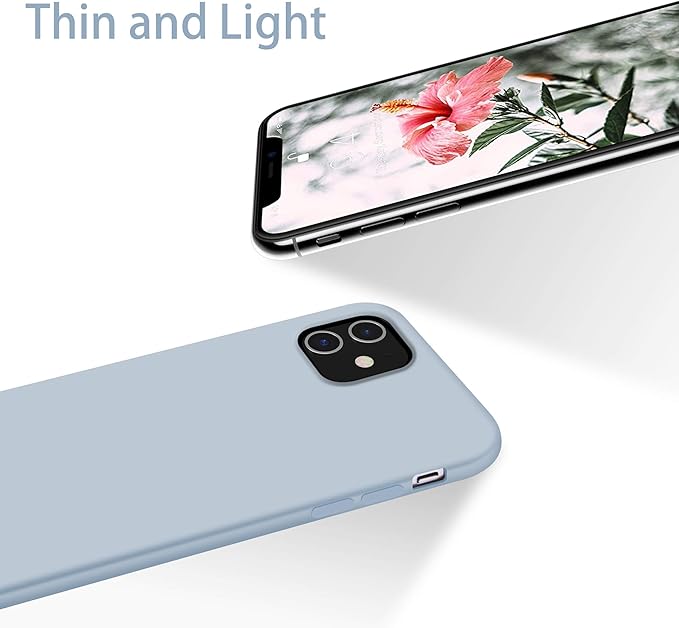 OTOFLY Compatible with iPhone 11 Case,Ultra Slim Fit iPhone Case Liquid Silicone Gel Cover with Full Body Protection Anti-Scratch Shockproof Case (Baby Blue)