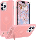 Magnetic Compatible with iPhone 14 Pro Case, [Built-in Invisible Kickstand][Compatible with MagSafe] [Military Grade Shockproof] Slim Translucent Matte Phone Case for iPhone 14 Pro 6.1"