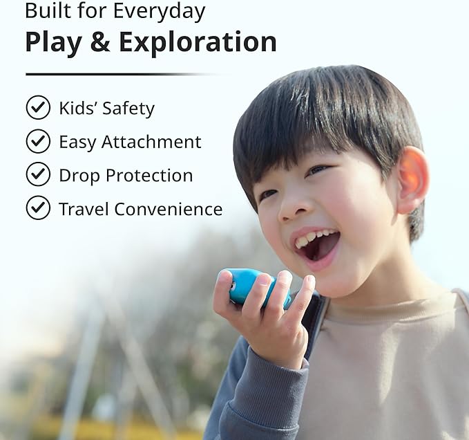 BoT Talk® GPS Tracker for Kids with Mint Silicone Case - AI-Powered GPS Tracker with Audio, Real-Time Tracking & Alerts - Compact Kids Tracking Device with Monthly Subscription, Made in Japan
