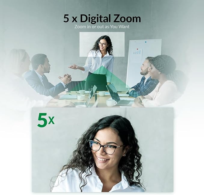 4K Conference Room Camera System with AI Auto Framing, Speaker & Presenter Tracking, Magnetic Privacy Cover, 120° Wide Angle, 5X Zoom, 4-Mic Array & Dual Speakers, USB for Teams, Zoom, Google Meet