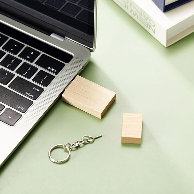 USB Flash Drive, 32GB Wooden USB2.0 High Speed USB Thumb Drives Memory Stick Pen Date Storage Stick Pendrive (Maple)