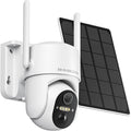 Solar Security Cameras Wireless Outdoor, WiFi Cameras for Home Security, 360° View Outdoor Camera Wireless, 2K Color Night Vision, AI Motion Detection, Instant Alert, 2-Way Audio, Cloud/SD Storage