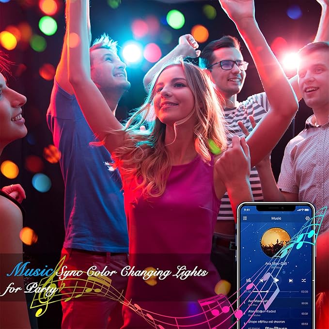DAYBETTER Led Strip Lights Smart with App Control Remote, 2835 RGB for Bedroom, Music Sync Color Changing for Room Party 200 ft (2 Rolls of 100 ft)