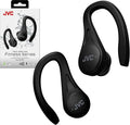 JVC Sport True Wireless Earbuds Headphones, Lightweight and Compact, Long Battery Life (up to 30 Hours), High Quality Sound with Neodymium Magnet Driver, Water Resistance (IPX5) - HAEC25TB (Black)