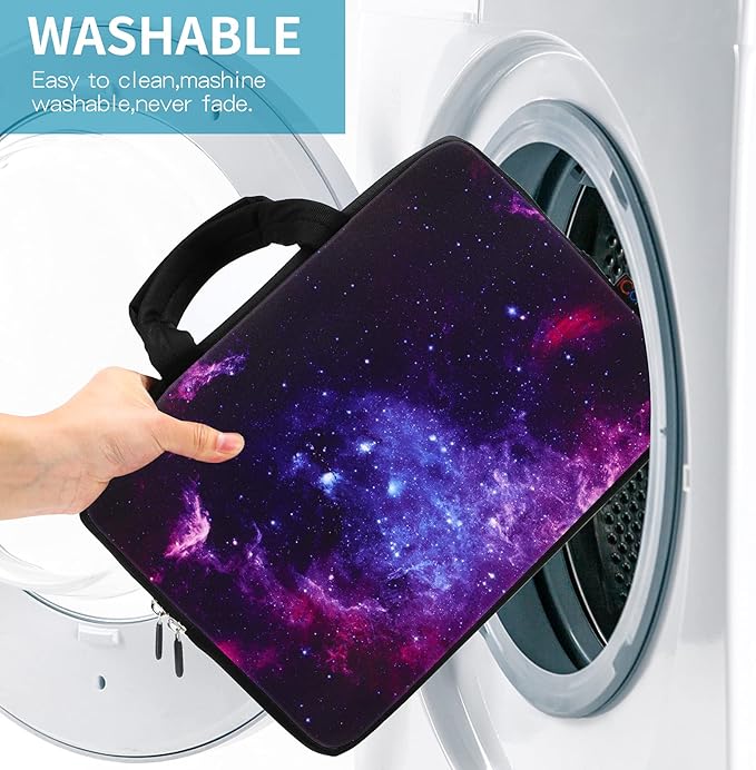 ICOLOR 11 11.6 12 12.1 12.5 inch Laptop Carrying Bag Chromebook Case Notebook Ultrabook Bag Tablet Cover Neoprene Laptop Sleeve case chromebook Sleeve with Handle Kids Boys Girls Blue Galaxy