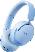 Picun NC60 Hybrid Active Noise Cancelling Headphones, Foldable Wireless Over Ear Bluetooth 5.4 Headphones, 80H Playtime, Transparency Mode, Stereo Bass, Custom EQ via App for Travel Home Lake Blue