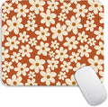 Square Mouse Pad Cute Flowers, Personalized Premium-Textured Custom Mouse Mat Design, Washable Mousepad Cloth, Non-Slip Rubber Base Computer Mouse Pads for Wireless Mouse