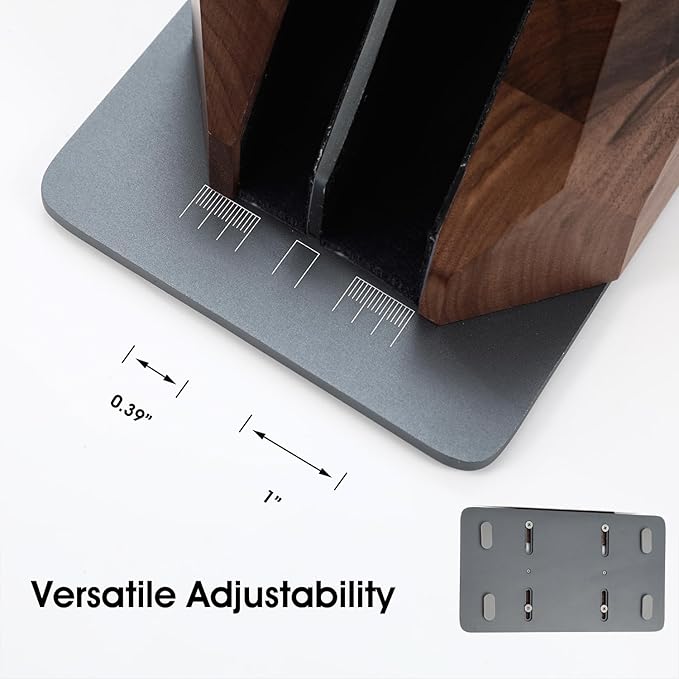 Vertical Laptop Stand for Desk, Dual Slot Wood Laptop Holder to Dock MacBook, MacBook Pro and & Gaming Laptops, Solid Black Walnut, Geometric Sculpted Craftsmanship