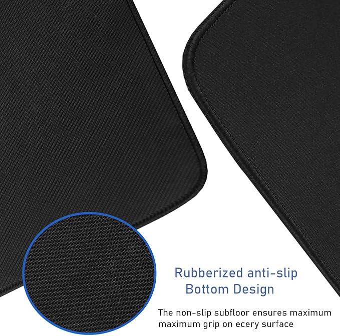 Gaming Mouse Pad, Large Mouse Pad, Waterproof Premium-Textured Mouse Mat, Extended Desk Keyboard Mousepad Non-Slip Mousepad Rubber Base for Game, Office, Esports Pros, Home, 31.5 x 11.8 in, Black