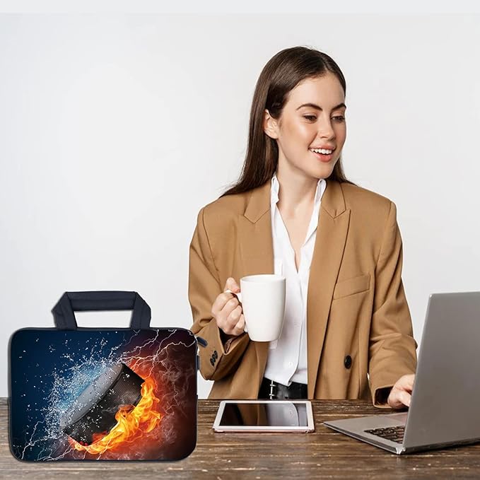 AMARY Chromebook case 11.6" 12" inch Laptop Handle Bag Neoprene Notebook Carrying Pouch Ultrabook Case Tablet Cover Fit Apple MacBook Air HP DELL Lenovo Asus Samsung (Hockey)