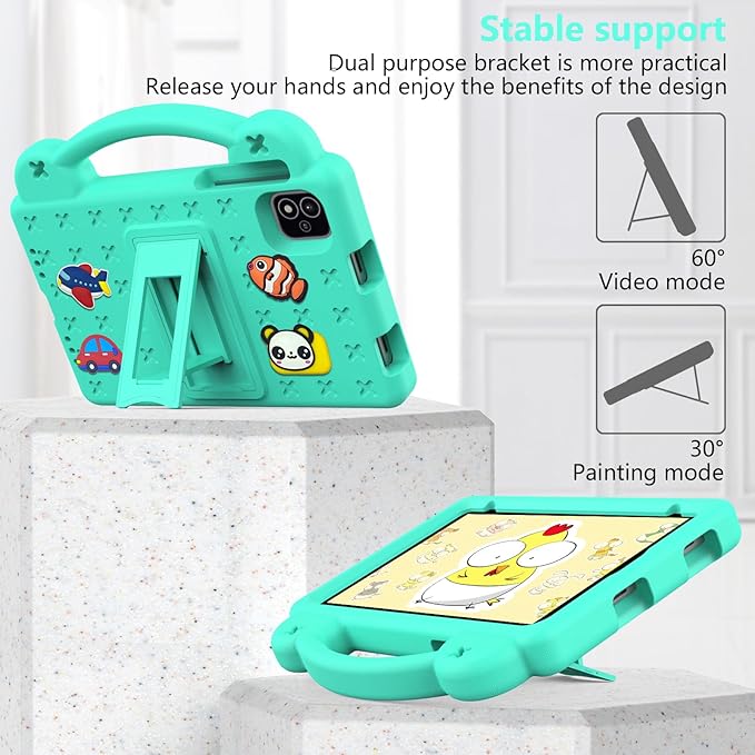 AKABEILA Compatible with Alldocube iplay 60 mini pro 2024 8.4 inch/iplay 60 mini2 2024 8.4 inch Tablet Case, Shockproof Protective Case with Shoulder Strap & Stand Handle Mint Green