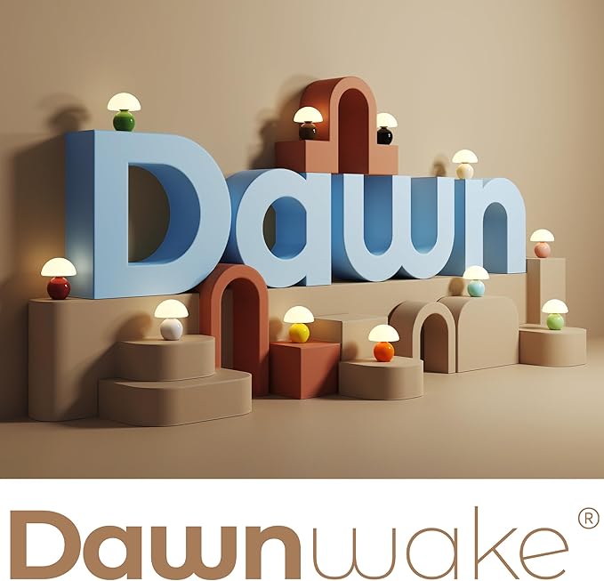 Dawnwake Mushroom Lamp Desk Lamp for Bedroom,Table Bedside Small Lamps for Living Room,Mushroom Decor Cute Mini Modern Mid Century Lamps for Night Stands,Aesthetic Home Living Room Decor(Yellow)