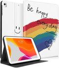 Uppuppy for iPad 5th/6th Generation Case, for Apple iPad Air 1st/2nd Gen, for Pad Pro 9.7 Inch Case Cute Kid Women Girl Girly Kawaii Aesthetic Rainbow Folio Cover for iPad 5/6, Air 1/2, Pro 9.7