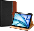 VIKESI Case for iPad Air 13 inch (M4) 2026 / (M3) 2025 / (M2) 2024,Premium Leather Folio,Apple Pencil Holder,Auto Sleep/Wake,Stand Cover - Black Brown