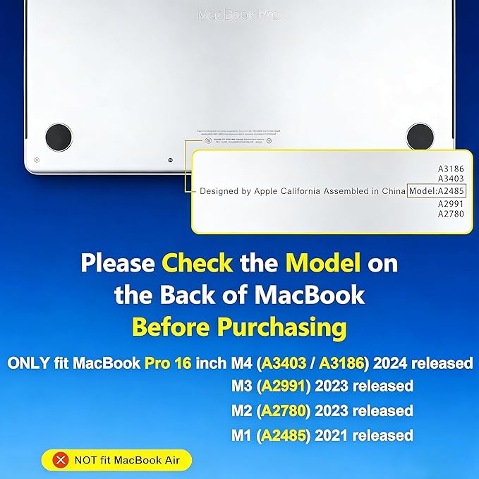 KECC Compatible with MacBook Pro 16 inch Case 2025 2024 2023 2022 2021 Release M4 M3 M2 M1 A3403 A3186 A2991 A2780 A2485 Protective Plastic Hard Shell Case, Matte Black