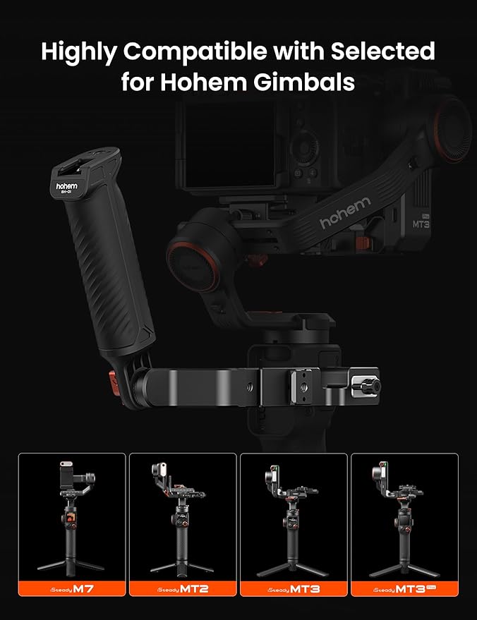 Hohem Sling Handgrip Gimbal Handle for hohem iSteady MT3 Pro/MT3/MT2/M7/M6, Ergonomic Grip, Bi-Directional Twist, Low Angle Shots, BH-01