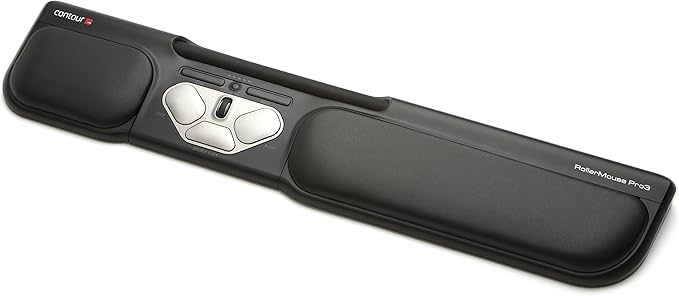 Contour RollerMouse Pro3: Ergonomic Design for RSI, Carpal Tunnel & Shoulder Pain, No Reach, No Grip, No Strain, Customizable Shortcuts, Adjustable Speed, Wired USB for Mac & PC