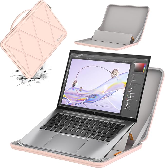 Smatree MS91 Hard EVA Protective Sleeve Case with Stand Compatible for 16 inch HP ZBook Firefly/Power G11 /G11A,for 16 inch EliteBook 865/860 G10/G9,for 16inch ZBook Firefly G10/G9, Pink