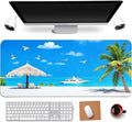 31.5x11.8 Inch Non-Slip Long Extended Large Gaming Mouse Pad with Stitched Edges XL Laptops Keyboard Mouse Mat (Beach Sky)