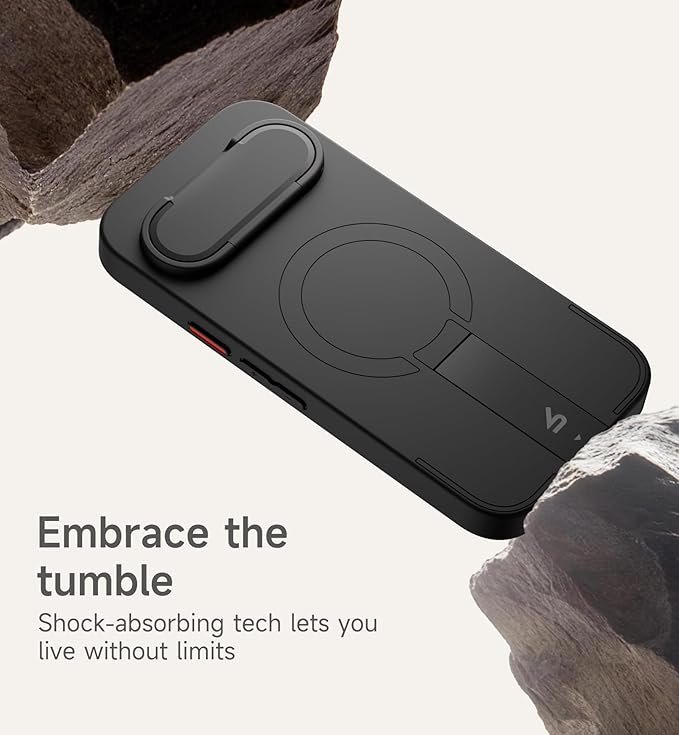 SURITCH for Google Pixel 9a Phone Case, Compatible with MagSafe, Protective Cover with Camera Cover & Adjustable Metal Kickstand for Pixel 9a -Black
