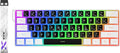 60% Gaming Keyboard,Wired Backlit Mini Membrane Keyboard, Strong Mechanical Feel for PC/Mac Gamer, Typist, Travel, Easy to Carry on Business Trip(61 Keys)-White