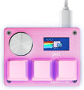 O3C Rapid Trigger Hall Effect Keyboard Suitable for OSU and Geometry Dash Rhythm Game Macro Keypad with Magnetic Linear Switches (Pink, Gateron Jade Pro Green Switch)