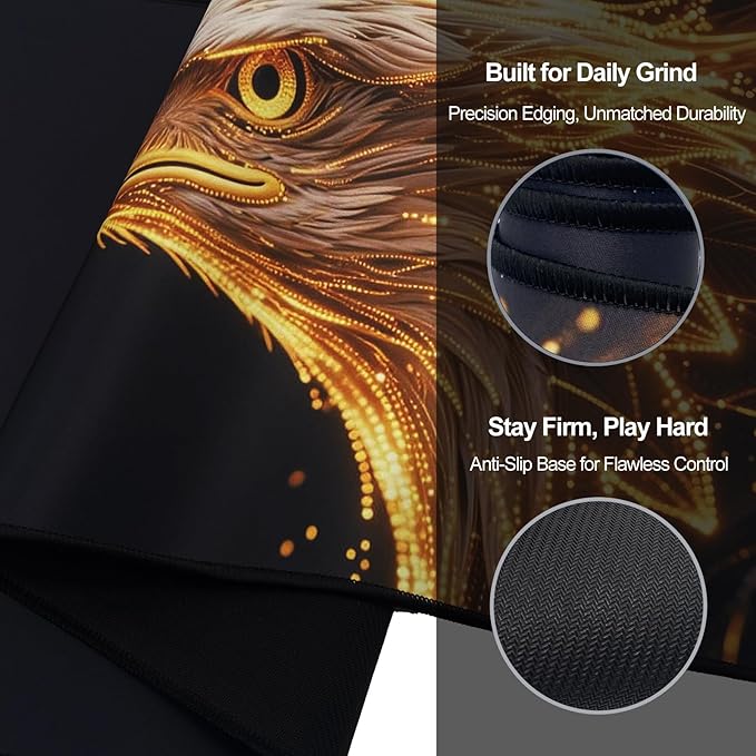 XXL Gaming Mouse Pad 35.4x15.7 Professional Large Mouse Pad & Computer Game Mouse Mat-90x40 Eaglecmh