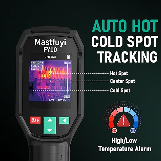 TR10 Thermal Imager, Super Resolution 240×240 Thermal Camera, 25Hz Infrared Camera with Temperature Alarm, -4°F to 1022°F Handheld Infrared Imager, 8-Hour Battery Life Infrared Camera