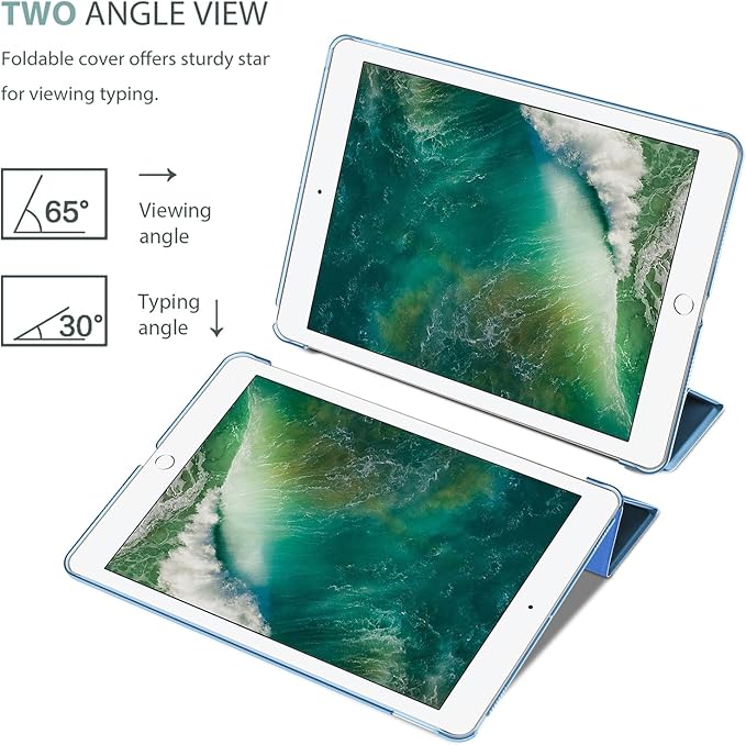 ProCase Smart Case for 10.5” iPad Air 3rd Generation 2019 / iPad Pro 2017, Slim Stand Cover with Translucent Frosted Back for iPad Air 3 -Newblue