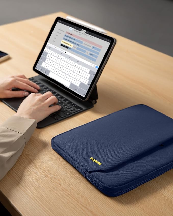 tomtoc 11 Inch Tablet Case Sleeve for 2026 iPad Air M4&M3, 2025 iPad Pro M5/M4, iPad (A16), Galaxy Tab S11/A11+, Fits Magic Keyboard and Smart Keyboard Folio