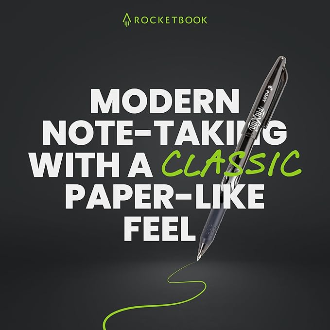 Rocketbook Core Reusable Smart Notebook, Lined Pages For School, Work and Creative Projects, Letter Size 8.5x11, Teal - Premium