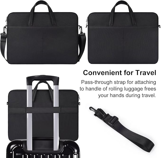 Graphics Drawing Tablet Sleeve Case Bag Compatible with Wacom Cintiq 16/Pro 17, XP-Pen Artist15.6 Pro V2, Huion Kamvas Pro 16, Travel Shoulder Carrying Bag with Strap, Black