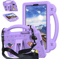 AKABEILA Compatible with Honor Pad X7 8.7 inch 2025 Tablet Case, Kids Friendly Universal Lightweight Shockproof Protective Case with Shoulder Strap & Stand Handle Light Purple