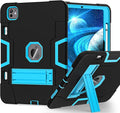 TSQQST for iPad Pro 11 Inch Case M4 5th Generation 2024, iPad Pro 11 Case with Pencil Holder+Stand, Full-Body Protective Rugged Shockproof Cover for iPad Pro 11 Inch 5th Gen, Black Blue