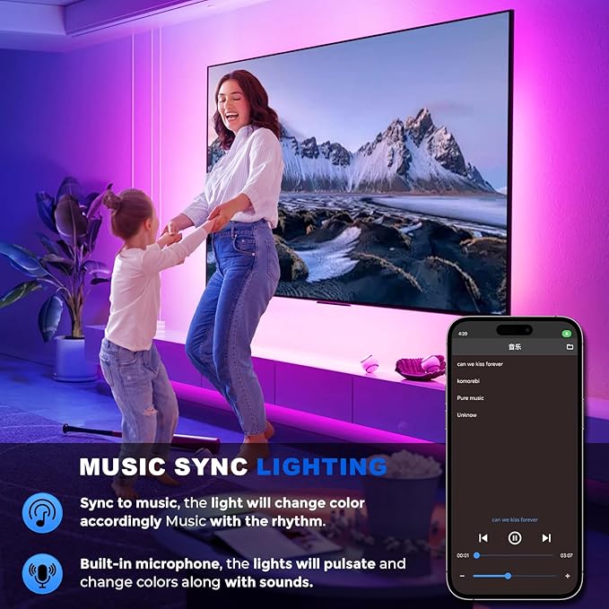 Neon RGB Rope Lights,IP67 Waterproof,Flexible Led Rope Lights,Control with App/Remote,Music Sync,for Gaming Room Living Bedroom Wall Decor (20FT)