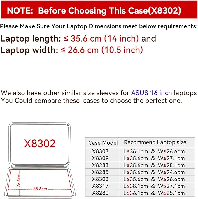 Smatree Hard EVA Protective Sleeve for 16 inch ASUS TUF Gaming F16 2025,for 16 inch ROG Strix G16 2025/2024,for TUF Gaming A16 2025/2024 FA608,for ROGStrix Scar 16 2025,ROGZephyrus Duo 16 Case (X8302)