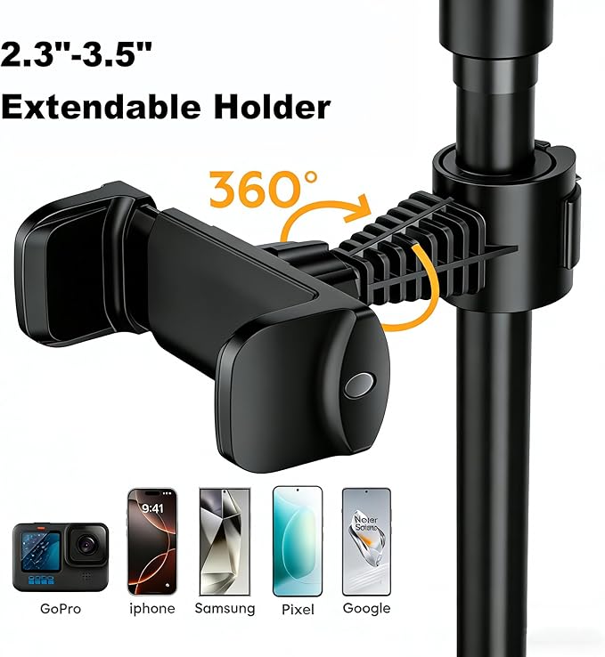 Desk Ring Light with Stand and Phone Holder, 3000K-6500K Adjustable Computer Ringlight, Video Conference Light for Zoom Meeting, Video Calls, Webcam, Desktop Light for Video Recording, CRI 97.8