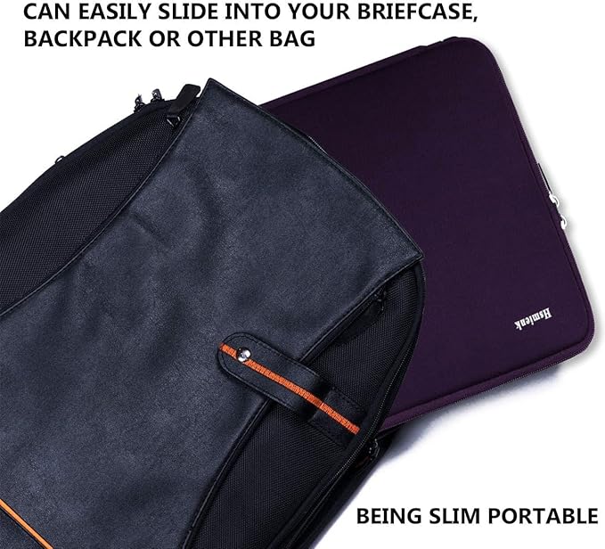 Laptop Case, 15.6 Inch, Durable Shockproof Protective Sleeve Cover Compatible with HP, ASUS, Lenovo, Acer, Notebook, Computer, Dark Purple