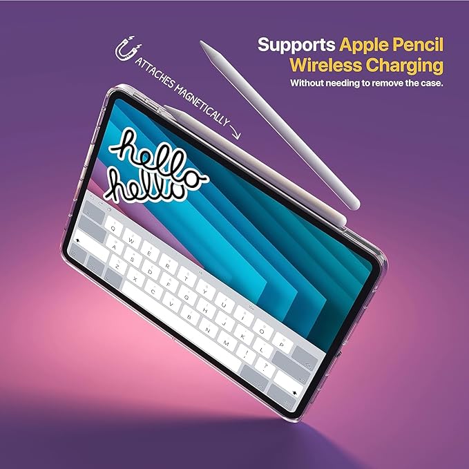 for iPad Pro 12.9 inch Case 6th/5th/4th/3rd Generation (2022/2021/2020/2018) Translucent Frosted Soft TPU Back Shockproof Silicone Slim Lightweight Thin Anti-Yellow Corner Protective Cover